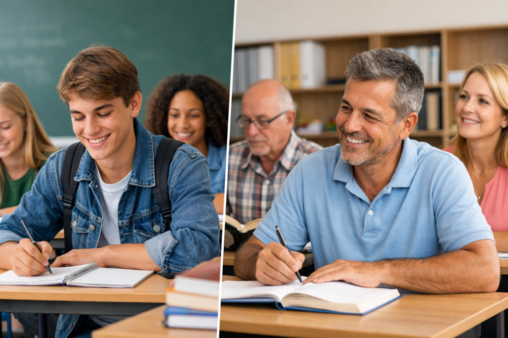 diferença entre ensino regular e educação de jovens