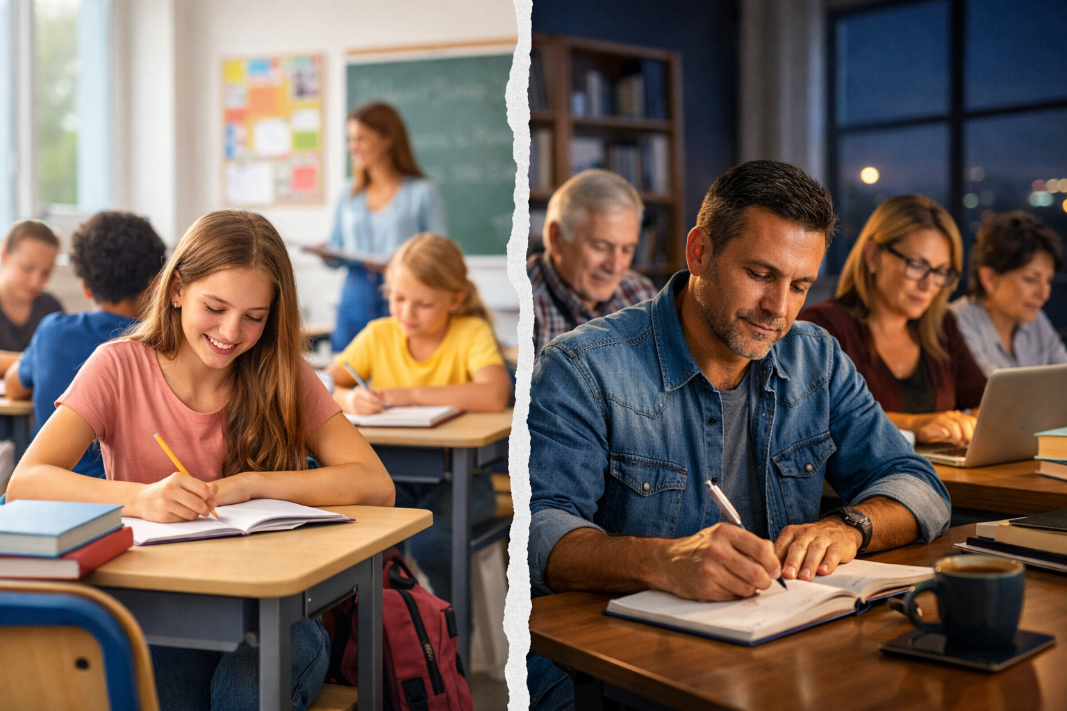 diferença entre o ensino fundamental tradicional